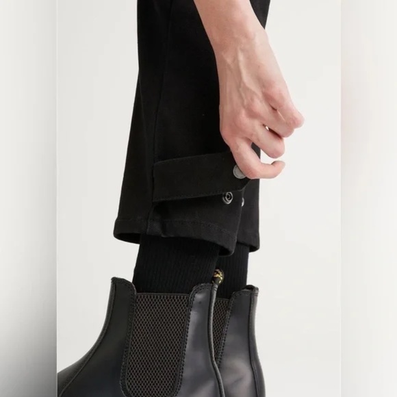 Black DU/ER All-Weather Denim High Rise Barrel Pant | Size 32 - Picture 4 of 8